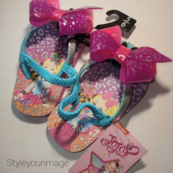 Nickelodeon Jojo Siwa Bow Beach Flip Flop Sandal - Size: 5/6 Toddler - Picture 9 of 10